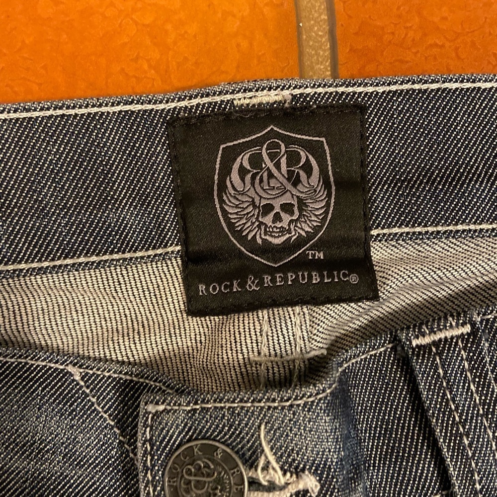 Rock & Republic Mens Rock & Roll Skull Size 34 Jeans - Picture 5 of 11